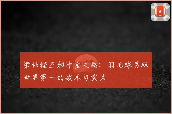 梁伟铿王昶冲金之路：羽毛球男双世界第一的战术与实力
